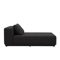 softline - chaise-longue / lit de jour nevada - anthracite/feutre 610/lxhxp 172x75x90cm/structure metal noir
